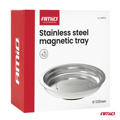 Magnetisk skål i rustfrit stål 110 mm AMIO-04914