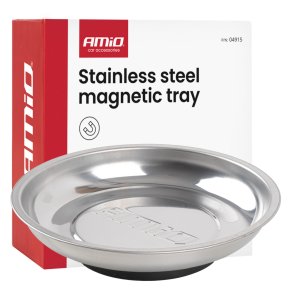 Rustfrit stålle magnetisk skål 150 mm AMIO-04915