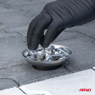 Rustfrit stålle magnetisk skål 150 mm AMIO-04915