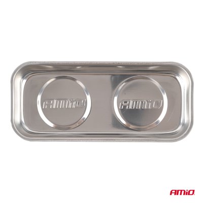 Rustfrit stål magnetisk skål 150x65x27mm AMIO-04917