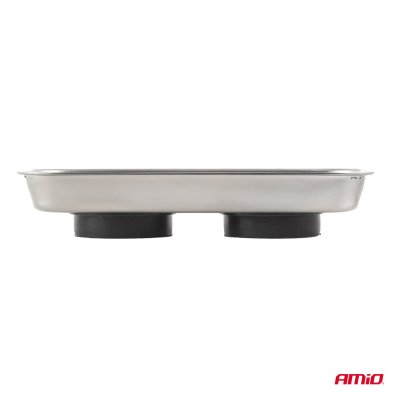 Rustfrit stål magnetisk skål 150x65x27mm AMIO-04917