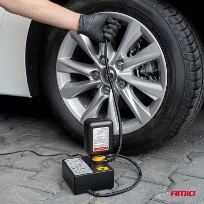 Dækreparations- og oppustningssæt 19 mm cylinderdiameter 12V AMIO-04929