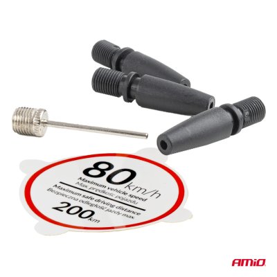 Dækreparations- og oppustningssæt 31 mm cylinderdiameter 12V AMIO-04930