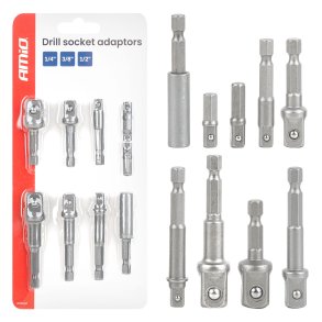 Bor sockets adaptere 9el. 1/4