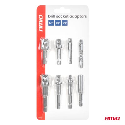 Bor sockets adaptere 9el. 1/4