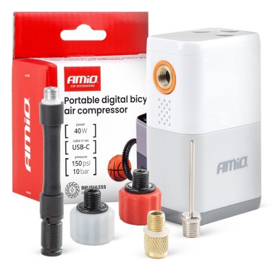 Bærbar digital cykel luftkompressor 40W USB-C AMIO-04946