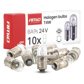 Halogenpærer T4W 24V 4W BA9S 10szt.AMIO-04945