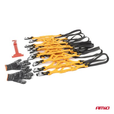Universelle skridsikre sne d�k k�der s�t 6 stk AMIO-04947
