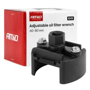 Justerbar oliefilternøgle 60–80 mm CrV AMIO-04954