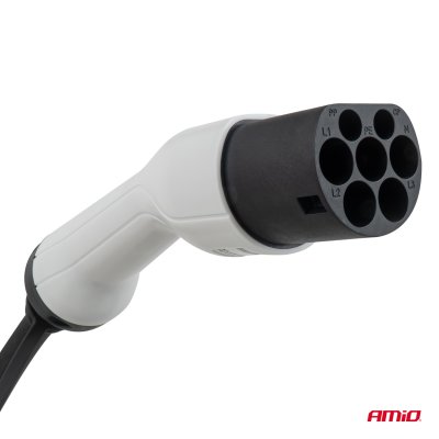 EV Opladningskabel med stik Type2 til Type2 3P 11 kW 5 m AMIO-04971