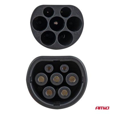 EV Opladningskabel med stik Type2 til Type2 3P 11 kW 5 m AMIO-04971