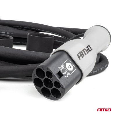 EV Opladningskabel med Stiktype2 til Type2 3P 22 kW 5 m AMIO-04972