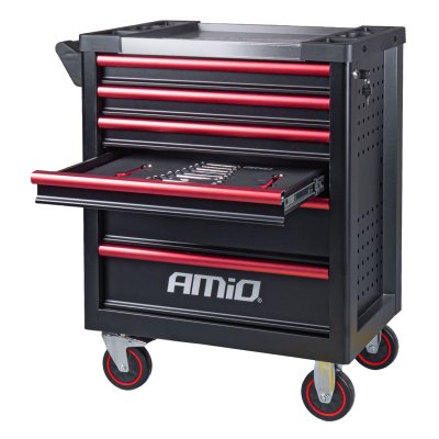 V�rkstedsbord med 290 dele v�rkt�jss�t 770x460x870mm AMIO-04987