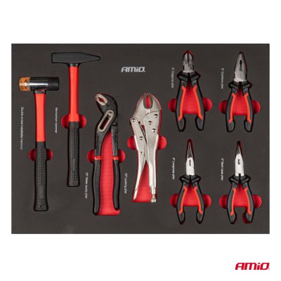V�rkstedsbord med 290 dele v�rkt�jss�t 770x460x870mm AMIO-04987