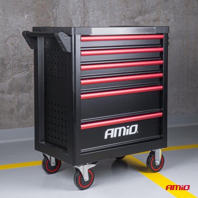 V�rkstedsbord med 290 dele v�rkt�jss�t 770x460x870mm AMIO-04987
