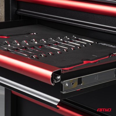 V�rkstedsbord med 290 dele v�rkt�jss�t 770x460x870mm AMIO-04987