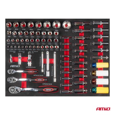 V�rkt�jsskab med 258 dele v�rkt�js�t 1080x460x890mm AMIO-04988