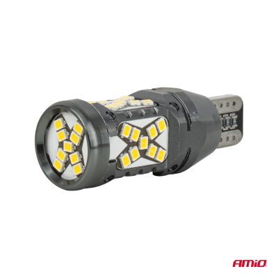 LED pærer CANBUS T15 2016 45SMD Hvid 12/24V AMIO-04992