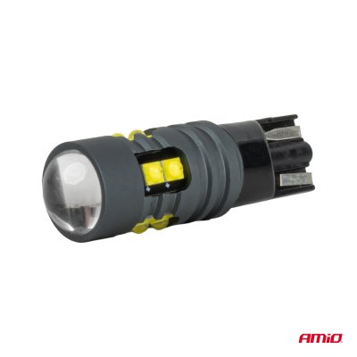 LED-pærer STANDARD T10 2525 10SMD Hvid 12/24V AMIO-04993