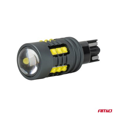 LED-pærer STANDARD T15 2525 18SMD Hvid 12/24V AMIO-04994