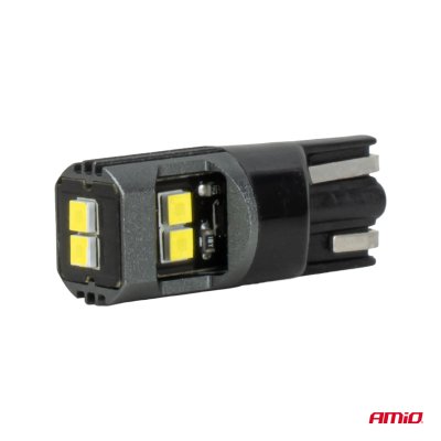 LED pærer CANBUS T10 2020 6SMD Hvid 12/24V AMIO-05010