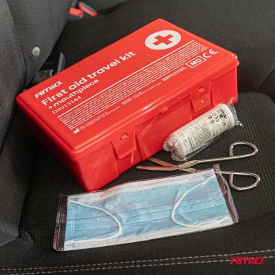 F�rstehj�lpskasse i plastikboks til DIN 13164 med mundstykke AMIO-05012