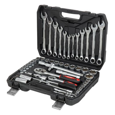 V�rkt�jss�t med skruen�gler og sockets med ratchet 61 el AMIO-05017