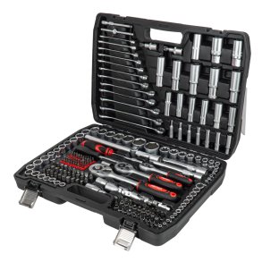 Bits, skruen�gler og sockets s�t med ratchet n�gler 216 el AMIO-05020