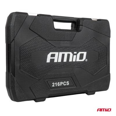 Bits, skruen�gler og sockets s�t med ratchet n�gler 216 el AMIO-05020