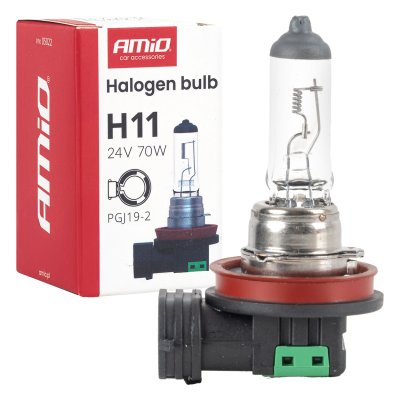 Halogenpære H11 24V 70W PGJ19-2 AMIO-05022