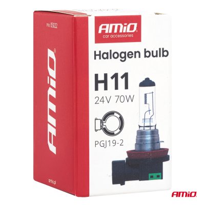 Halogenpære H11 24V 70W PGJ19-2 AMIO-05022