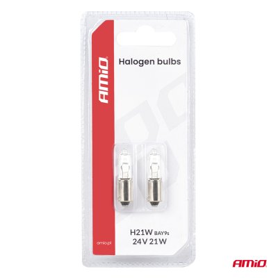 Halogenpære H21W 24V 21W BAY9S AMIO-05023