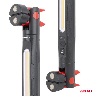 LED Inspektionslampe med magnet og klemme 4000 mAh AMIO-05024