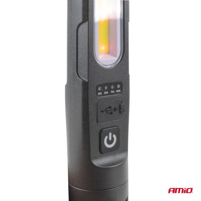 LED Inspektionslampe med magnet og klemme 4000 mAh AMIO-05024
