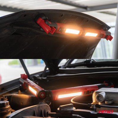 Fleksibel LED inspektionslampe med magnet 4000mAh AMIO-05025