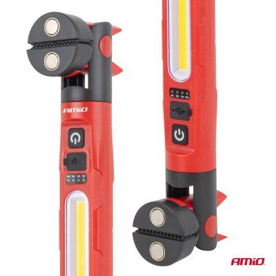 Fleksibel LED inspektionslampe med magnet 4000mAh AMIO-05025