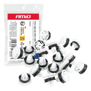Polsterskruen s�t med gummipakning 20 mm ⌀ 9 mm, 20 stk. AMIO-05029