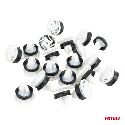 Polsterskruen s�t med gummipakning 20 mm ⌀ 9 mm, 20 stk. AMIO-05029