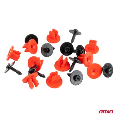 Motor d�ksel klips og skrue s�t, 10 s�t AMIO-05040