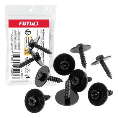 Universelt skrue- og skiver-s�t, 10 s�t AMIO-05045