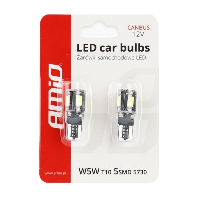LED CANBUS 5SMD 5730 T10 (W5W) Hvid
