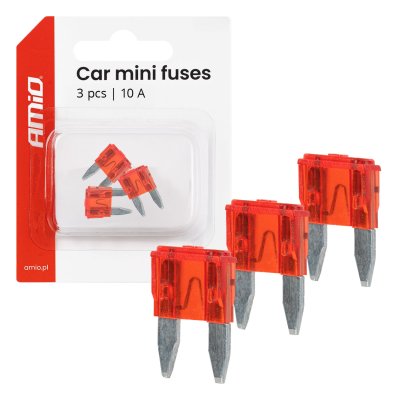 Bil blade sikringer MINI 3 stk 10A AMIO-05098