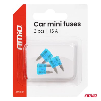 Bilhåndtagssikringer MINI 3 stk 15A AMIO-05099