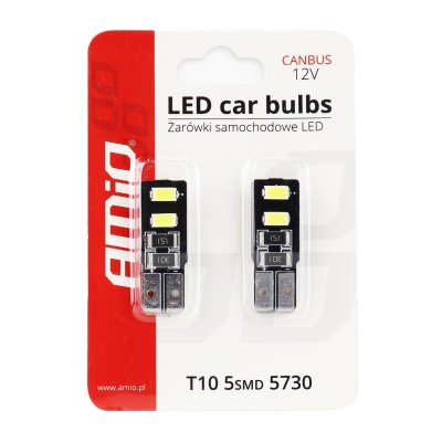 LED CANBUS 4SMD 5730 T10 (W5W) Hvid