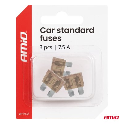 Bilbladssikringer STANDARD 3 stk 7,5A AMIO-05104