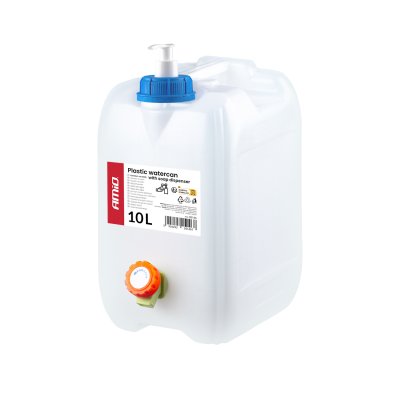 Plastik vanddunk med sæbedispenser 10L AMIO-05146