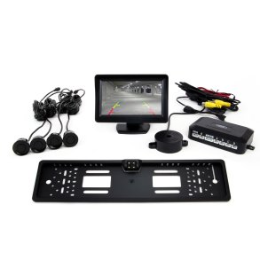 Parkeringsassistent system TFT01 FT 4,3" med CAM-402 LED 4 sensorer sort