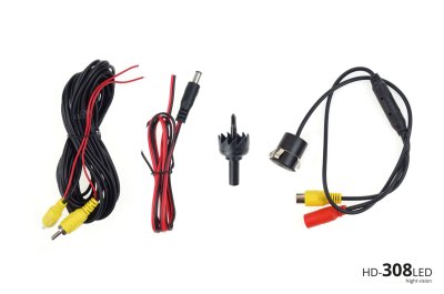 4 hvide sensorer TFT01 4,3 med CAM-308 LED 18mm nattevisionskamera