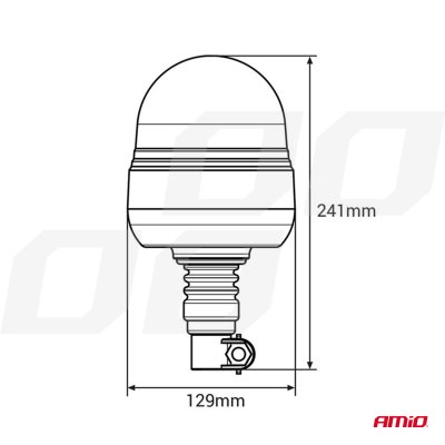 LED Advarselslampe 39 LED flex R65 R10 12V 24V WAR09P AMIO-01501