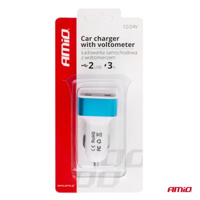 Telefonoplader 2xUSB + batteritest TEST-04